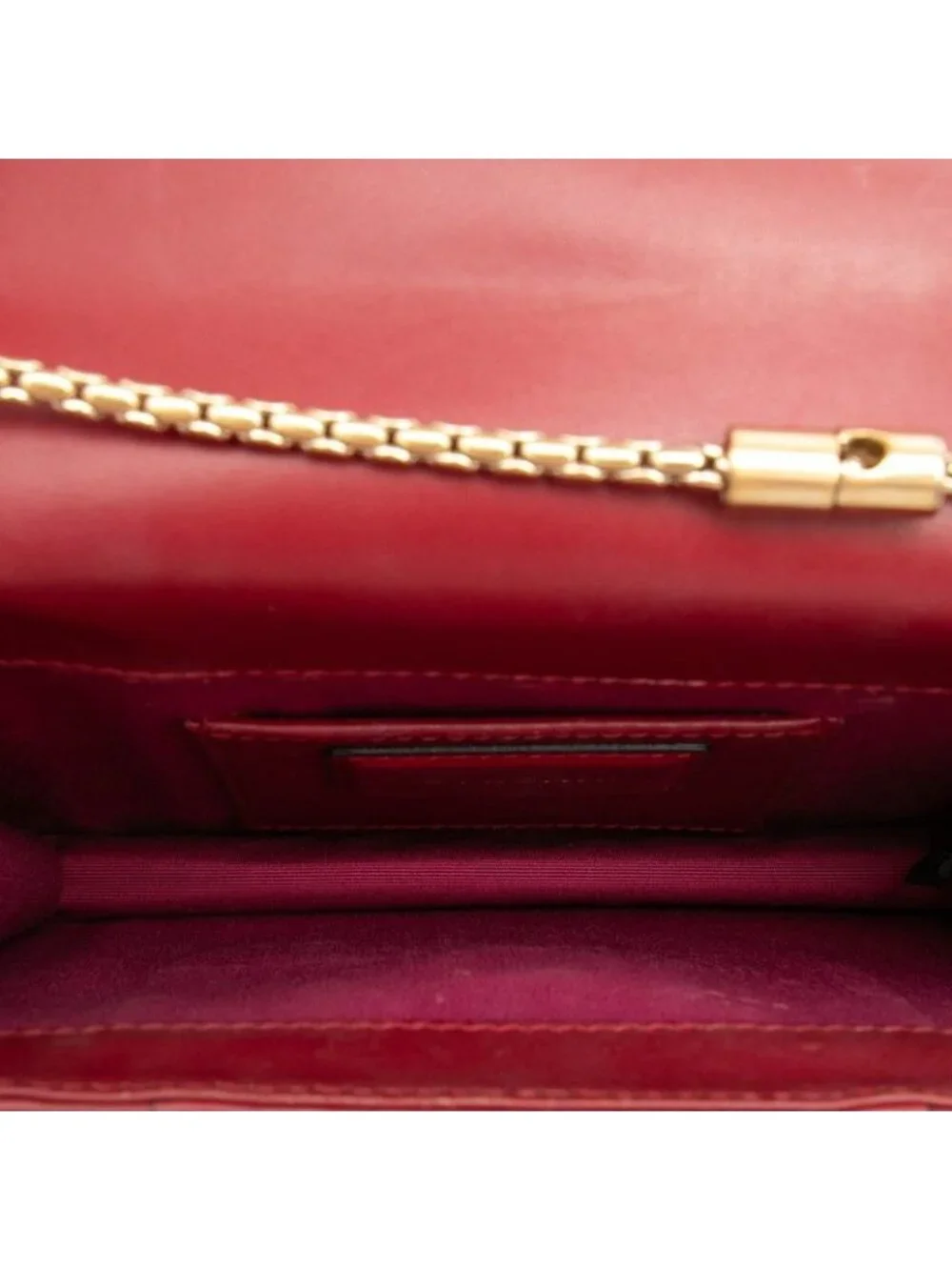 Bvlgari Serpenti Forever Chain Shoulder Bag Red Leather
